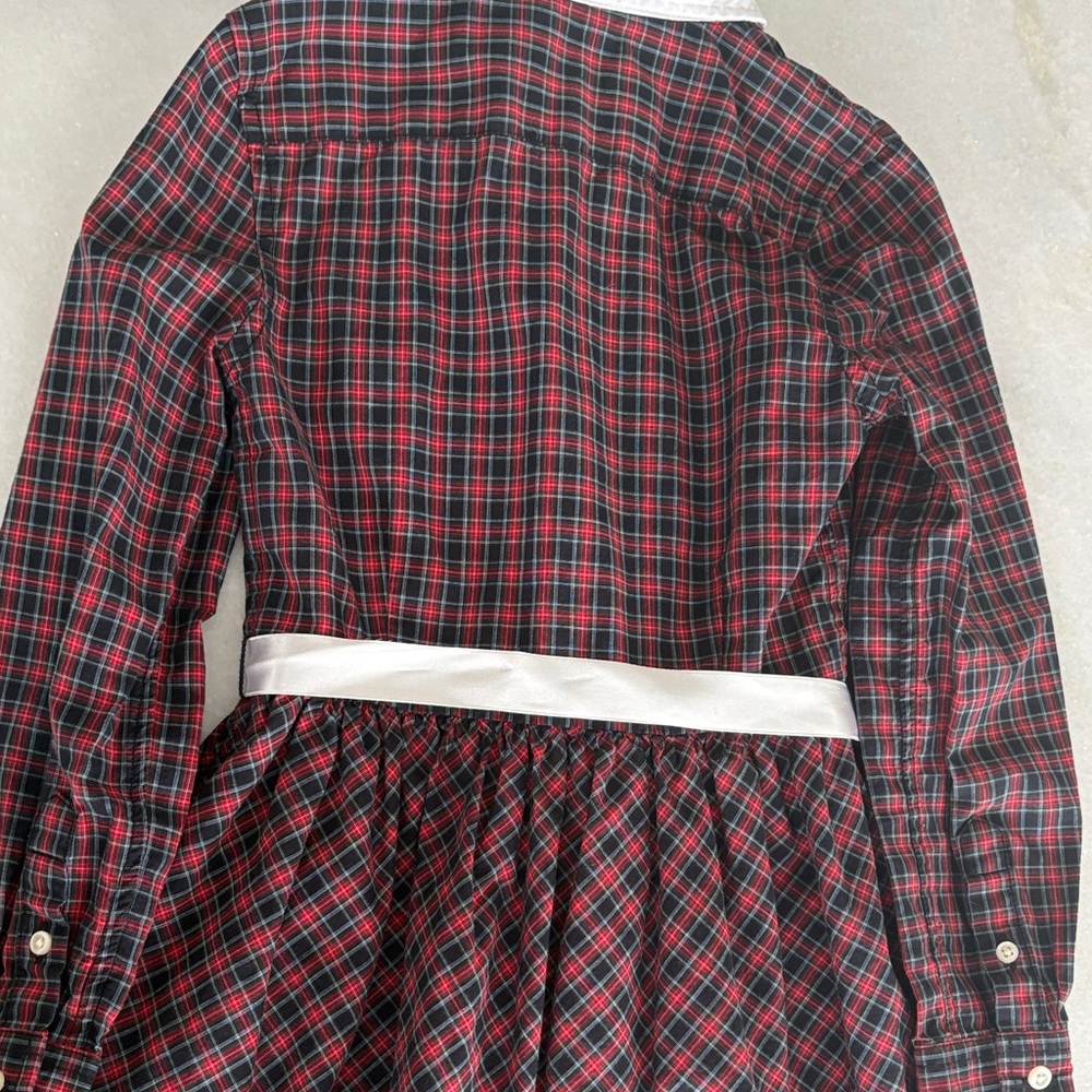 Ralph Lauren Red and Black Plaid Dress with White Accents Sz 6 - Picture 11 of 12